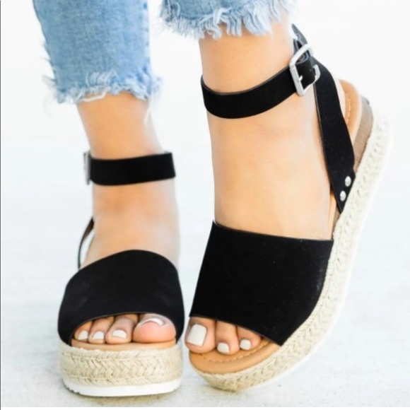 !! NEW !! Platform Espadrille Sandals in Camel - Picture 8 of 8